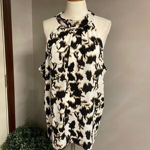 Nine West plus women’s sleeveless blouse halter like tie back neckline XXL